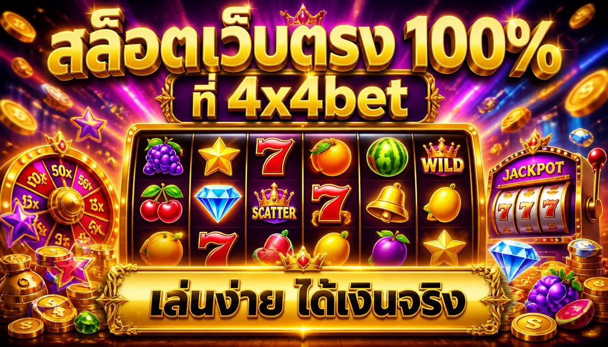 สล็อตเว็บตรง 100% ที่ 4x4bet เล่นง่าย ได้เงินจริง