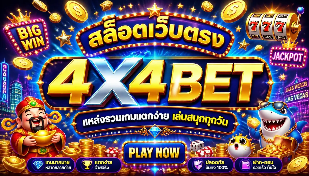 สล็อตเว็บตรง 4x4bet แหล่งรวมเกมแตกง่าย เล่นสนุกทุกวัน