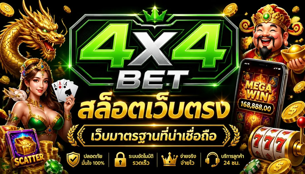 4x4bet สล็อตเว็บตรง เว็บมาตราฐานที่น่าเชื่อถือ